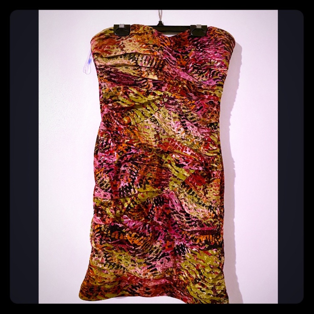 Wild strapless mini dress